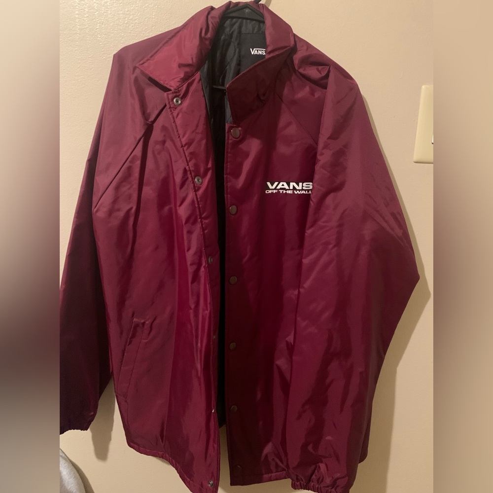 Maroon vans jacket men’s